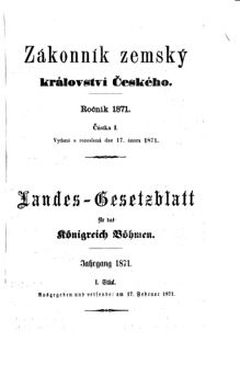 Gesetz-und Verordnungsblatt für das Königreich Böhmen