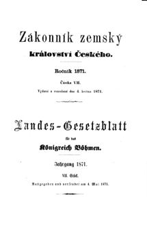 Gesetz-und Verordnungsblatt für das Königreich Böhmen