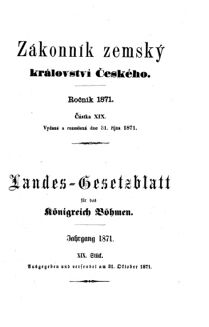 Gesetz-und Verordnungsblatt für das Königreich Böhmen