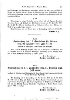 Gesetz-und Verordnungsblatt für das Königreich Böhmen 18720111 Seite: 13