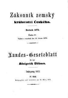 Gesetz-und Verordnungsblatt für das Königreich Böhmen