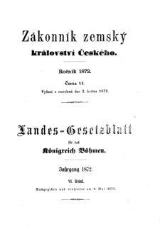 Gesetz-und Verordnungsblatt für das Königreich Böhmen