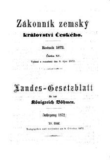 Gesetz-und Verordnungsblatt für das Königreich Böhmen