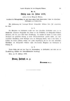 Gesetz-und Verordnungsblatt für das Königreich Böhmen 18730327 Seite: 25