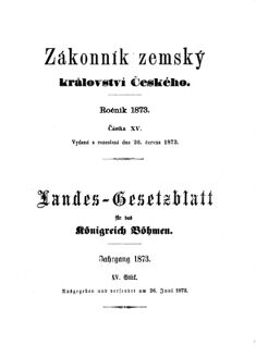 Gesetz-und Verordnungsblatt für das Königreich Böhmen