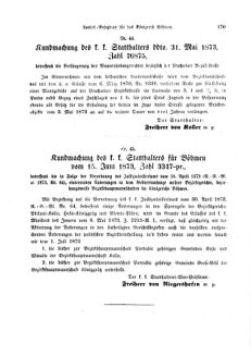 Gesetz-und Verordnungsblatt für das Königreich Böhmen 18730627 Seite: 7