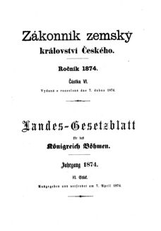 Gesetz-und Verordnungsblatt für das Königreich Böhmen