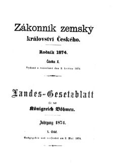 Gesetz-und Verordnungsblatt für das Königreich Böhmen