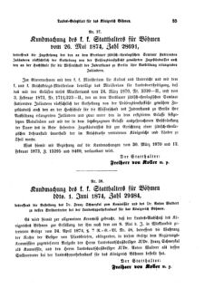 Gesetz-und Verordnungsblatt für das Königreich Böhmen 18740701 Seite: 5