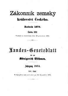 Gesetz-und Verordnungsblatt für das Königreich Böhmen