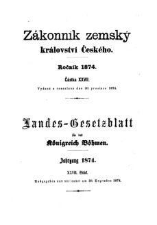 Gesetz-und Verordnungsblatt für das Königreich Böhmen