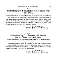 Gesetz-und Verordnungsblatt für das Königreich Böhmen 18750219 Seite: 7