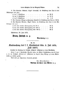 Gesetz-und Verordnungsblatt für das Königreich Böhmen 18750722 Seite: 7