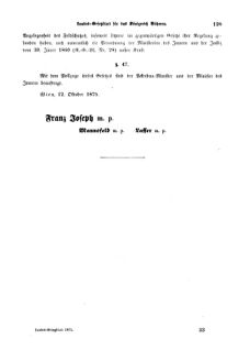 Gesetz-und Verordnungsblatt für das Königreich Böhmen 18751113 Seite: 25