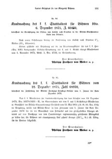 Gesetz-und Verordnungsblatt für das Königreich Böhmen 18760118 Seite: 27