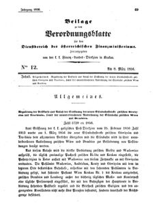 Verordnungsblatt für den Dienstbereich des K.K. Finanzministeriums für die im Reichsrate Vertretenen Königreiche und Länder