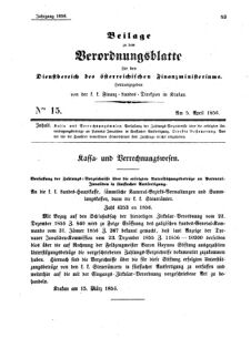 Verordnungsblatt für den Dienstbereich des K.K. Finanzministeriums für die im Reichsrate Vertretenen Königreiche und Länder