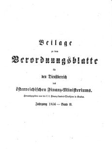 Verordnungsblatt für den Dienstbereich des K.K. Finanzministeriums für die im Reichsrate Vertretenen Königreiche und Länder 18560718 Seite: 9