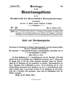 Verordnungsblatt für den Dienstbereich des K.K. Finanzministeriums für die im Reichsrate Vertretenen Königreiche und Länder