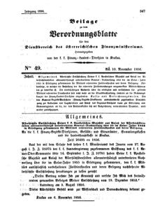 Verordnungsblatt für den Dienstbereich des K.K. Finanzministeriums für die im Reichsrate Vertretenen Königreiche und Länder