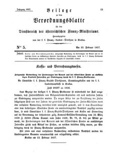 Verordnungsblatt für den Dienstbereich des K.K. Finanzministeriums für die im Reichsrate Vertretenen Königreiche und Länder