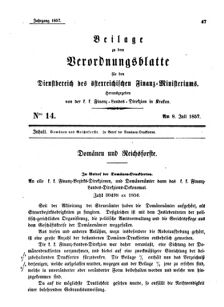 Verordnungsblatt für den Dienstbereich des K.K. Finanzministeriums für die im Reichsrate Vertretenen Königreiche und Länder