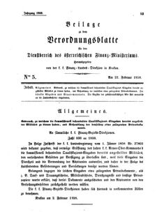 Verordnungsblatt für den Dienstbereich des K.K. Finanzministeriums für die im Reichsrate Vertretenen Königreiche und Länder