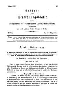 Verordnungsblatt für den Dienstbereich des K.K. Finanzministeriums für die im Reichsrate Vertretenen Königreiche und Länder