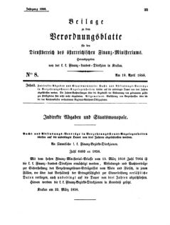 Verordnungsblatt für den Dienstbereich des K.K. Finanzministeriums für die im Reichsrate Vertretenen Königreiche und Länder