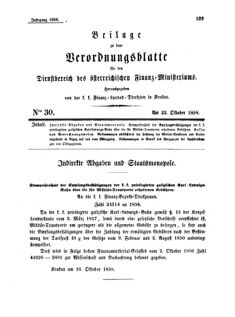 Verordnungsblatt für den Dienstbereich des K.K. Finanzministeriums für die im Reichsrate Vertretenen Königreiche und Länder