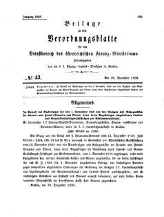 Verordnungsblatt für den Dienstbereich des K.K. Finanzministeriums für die im Reichsrate Vertretenen Königreiche und Länder