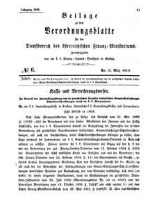 Verordnungsblatt für den Dienstbereich des K.K. Finanzministeriums für die im Reichsrate Vertretenen Königreiche und Länder