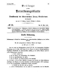 Verordnungsblatt für den Dienstbereich des K.K. Finanzministeriums für die im Reichsrate Vertretenen Königreiche und Länder