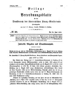 Verordnungsblatt für den Dienstbereich des K.K. Finanzministeriums für die im Reichsrate Vertretenen Königreiche und Länder