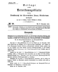 Verordnungsblatt für den Dienstbereich des K.K. Finanzministeriums für die im Reichsrate Vertretenen Königreiche und Länder