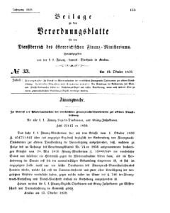 Verordnungsblatt für den Dienstbereich des K.K. Finanzministeriums für die im Reichsrate Vertretenen Königreiche und Länder 18591019 Seite: 1