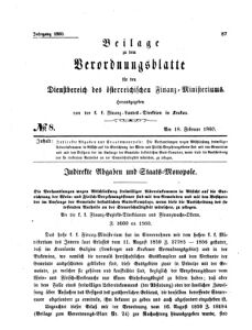 Verordnungsblatt für den Dienstbereich des K.K. Finanzministeriums für die im Reichsrate Vertretenen Königreiche und Länder