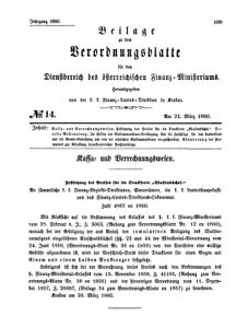 Verordnungsblatt für den Dienstbereich des K.K. Finanzministeriums für die im Reichsrate Vertretenen Königreiche und Länder