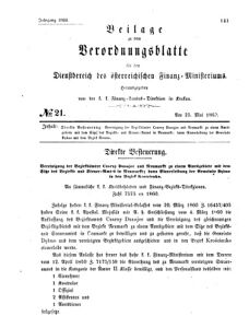 Verordnungsblatt für den Dienstbereich des K.K. Finanzministeriums für die im Reichsrate Vertretenen Königreiche und Länder