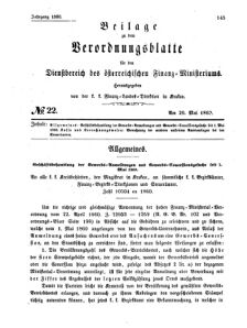 Verordnungsblatt für den Dienstbereich des K.K. Finanzministeriums für die im Reichsrate Vertretenen Königreiche und Länder