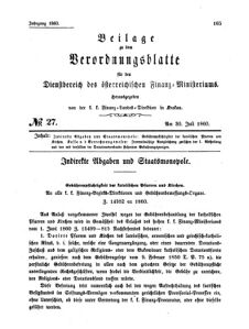 Verordnungsblatt für den Dienstbereich des K.K. Finanzministeriums für die im Reichsrate Vertretenen Königreiche und Länder