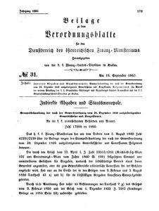 Verordnungsblatt für den Dienstbereich des K.K. Finanzministeriums für die im Reichsrate Vertretenen Königreiche und Länder 18600918 Seite: 1