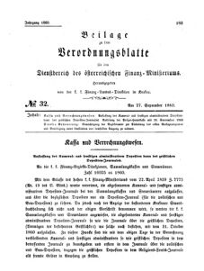 Verordnungsblatt für den Dienstbereich des K.K. Finanzministeriums für die im Reichsrate Vertretenen Königreiche und Länder