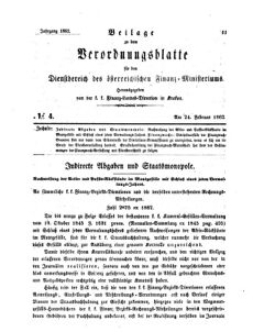 Verordnungsblatt für den Dienstbereich des K.K. Finanzministeriums für die im Reichsrate Vertretenen Königreiche und Länder