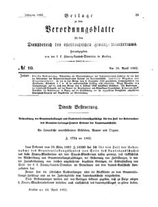 Verordnungsblatt für den Dienstbereich des K.K. Finanzministeriums für die im Reichsrate Vertretenen Königreiche und Länder