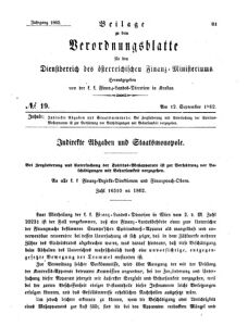 Verordnungsblatt für den Dienstbereich des K.K. Finanzministeriums für die im Reichsrate Vertretenen Königreiche und Länder