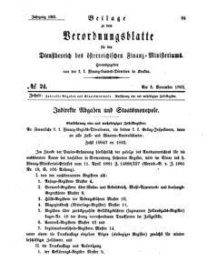 Verordnungsblatt für den Dienstbereich des K.K. Finanzministeriums für die im Reichsrate Vertretenen Königreiche und Länder 18621105 Seite: 1