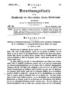 Verordnungsblatt für den Dienstbereich des K.K. Finanzministeriums für die im Reichsrate Vertretenen Königreiche und Länder