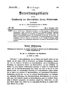 Verordnungsblatt für den Dienstbereich des K.K. Finanzministeriums für die im Reichsrate Vertretenen Königreiche und Länder 18621204 Seite: 1