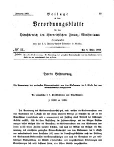 Verordnungsblatt für den Dienstbereich des K.K. Finanzministeriums für die im Reichsrate Vertretenen Königreiche und Länder